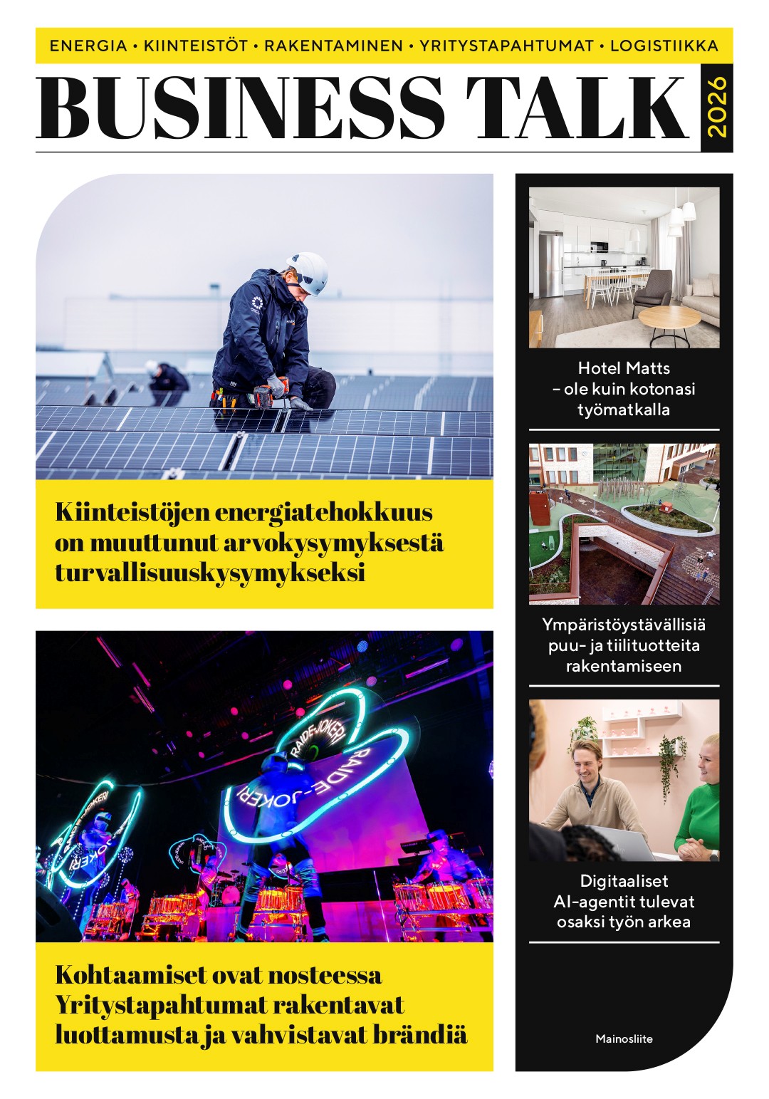 Business Talk -mainosliite Helsingin Sanomissa